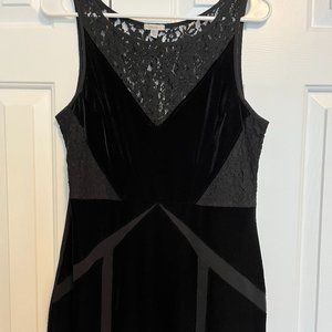 Elodie by Urban Outfitters Black Lace Dress with Semi-Sheer Lace Back, Size L